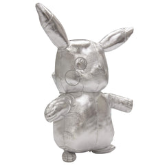 8-inch silver Pikachu plush ideal for playtime and bedtime.