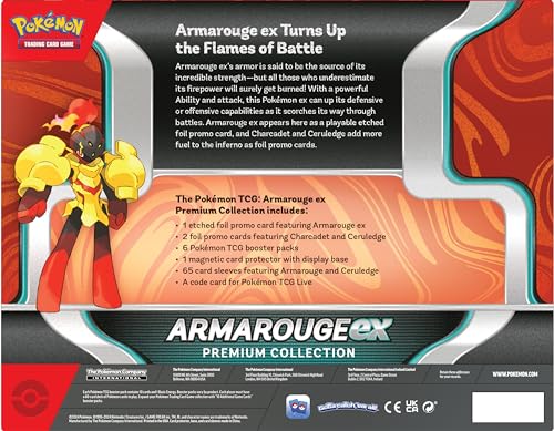 Pokemon Armarouge ex card sleeves for durable play and travel.