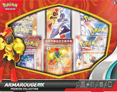 Pokemon Armarouge ex promo card with vibrant artwork for collectors' shelves.