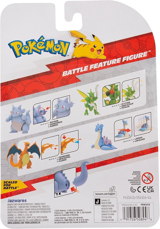 Pokémon Battle Feature Figure play-ready toy with three-dimensional articulation.