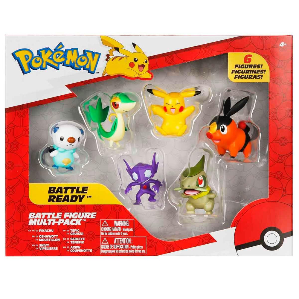 Pokémon Battle Figure 6 Pack Group Shot featuring all six characters.