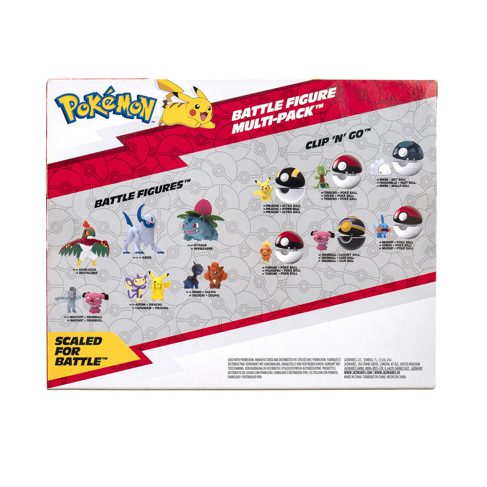 Pokémon Battle Figure 6 Pack officially licensed by Jazwares for reliable quality.