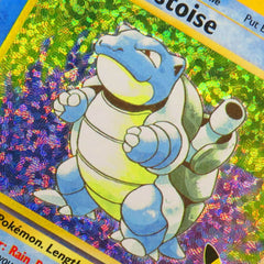Pokémon Blastoise Celebrations Classic artwork closeup highlights nostalgic charm for fans.