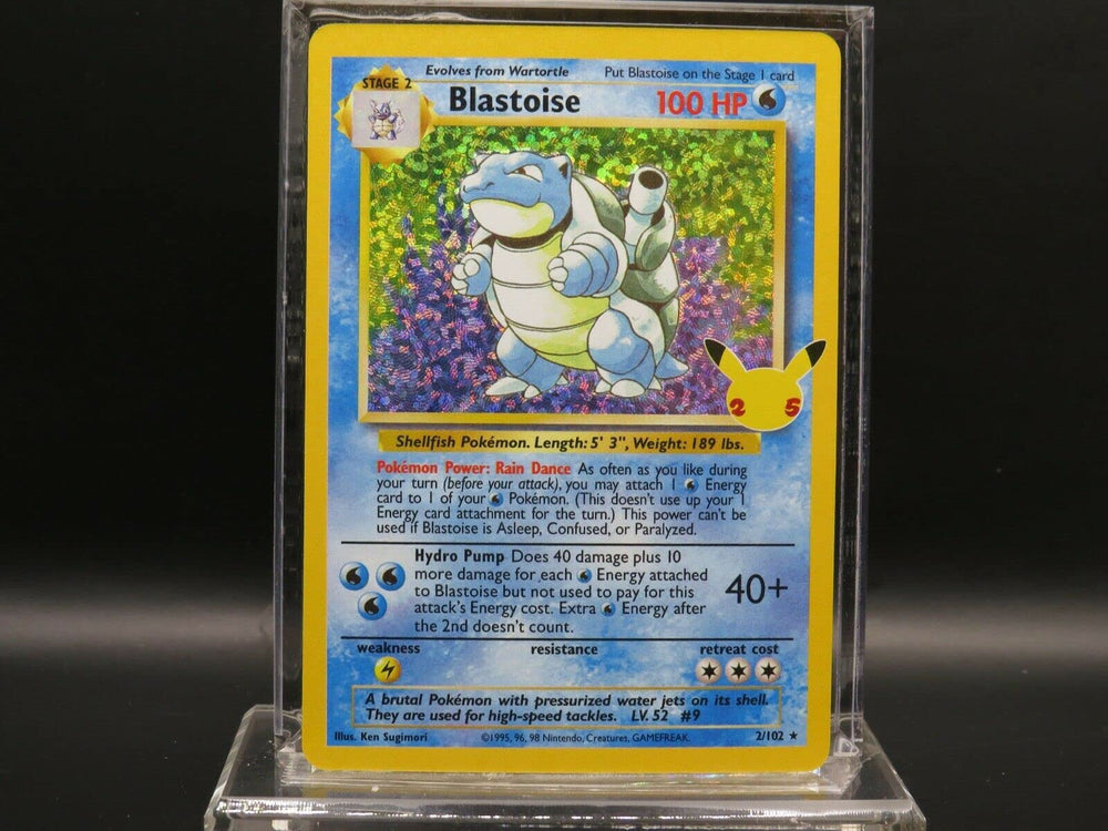 Pokémon Blastoise Celebrations Classic single card front for display and collection.