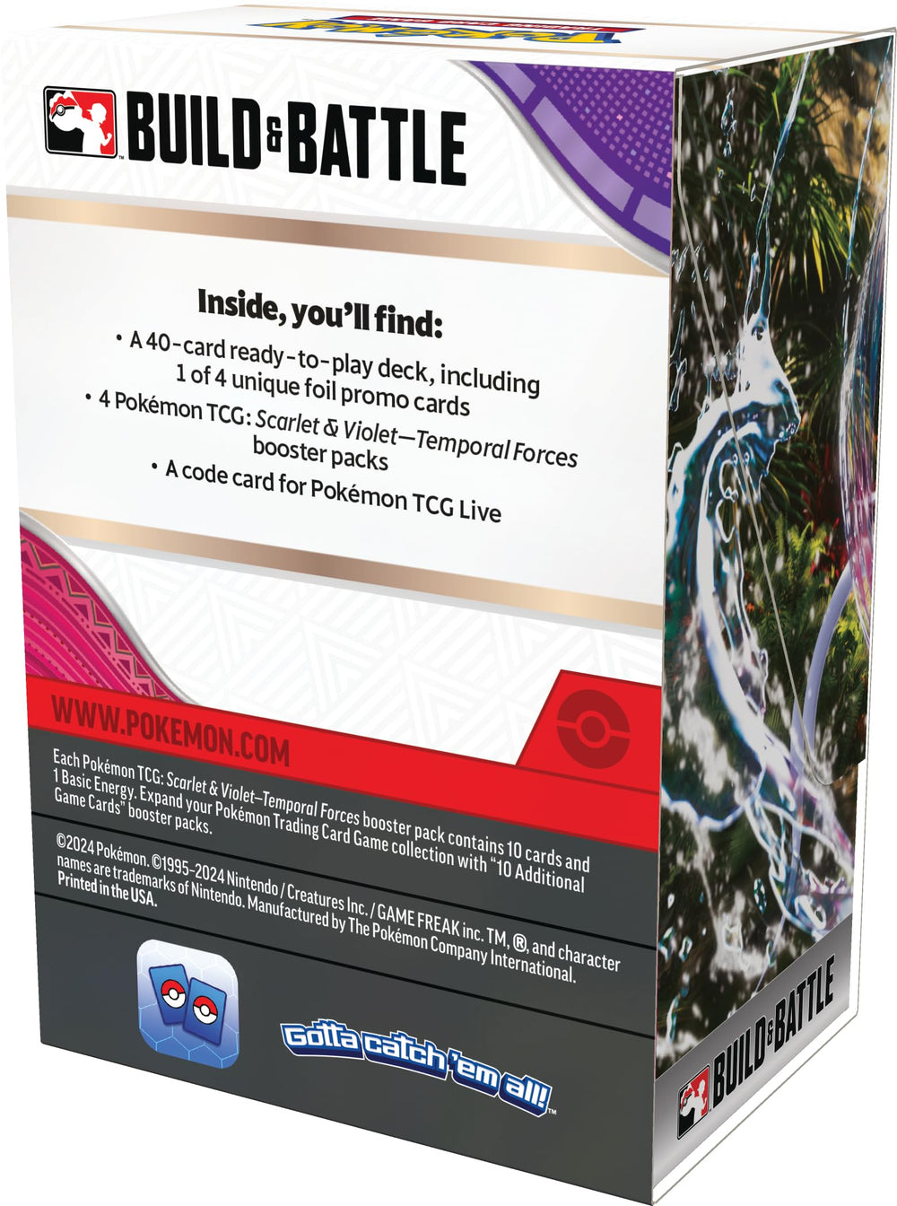 Pokémon Build & Battle Box packaging highlights contents and portability.