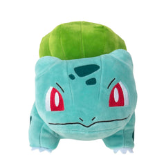 Pokémon Bulbasaur plush 8in side view shows portable, ready-to-cuddle size
