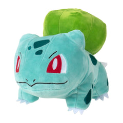 Pokémon Bulbasaur plush close-up fabric reveals plush texture ideal for gentle hugging