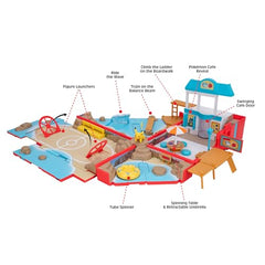 Pokémon Carry Case town cafe area, great for pretend meals during playtime