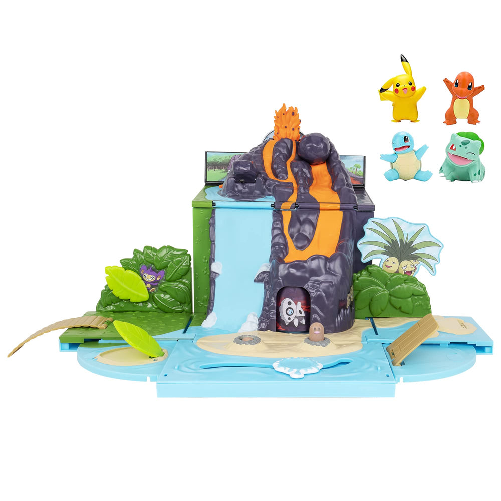 Pokémon Carry N Go Volcano Playset with Pikachu for portable adventures.