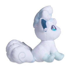 Pokémon Center Alolan Vulpix Sitting Cuties Plush fits neatly on desks or shelves as decor.
