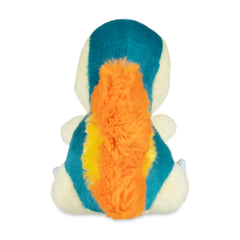 Pokémon Center Cyndaquil Sitting Cuties Plush close-up, soft fabric and microbead fill.