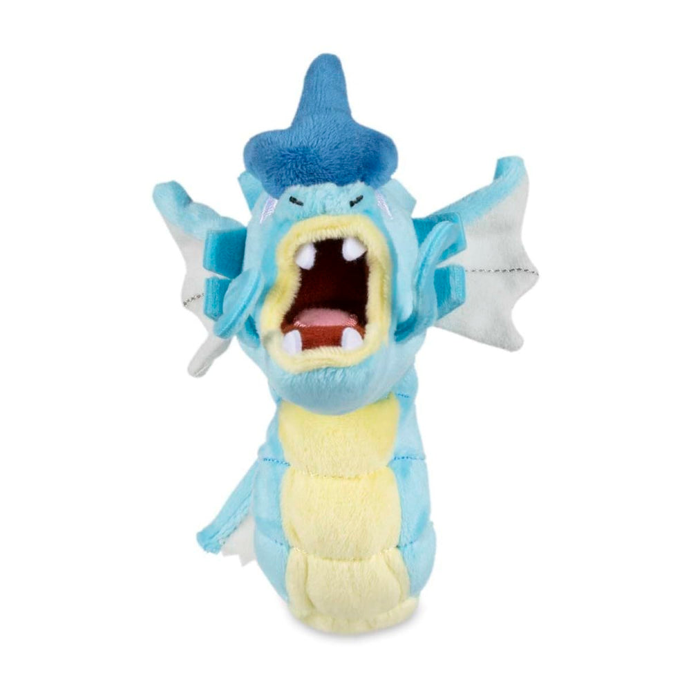 Pokémon Center Gyarados Weighted Plush keeps its shape for stable seating on shelves.
