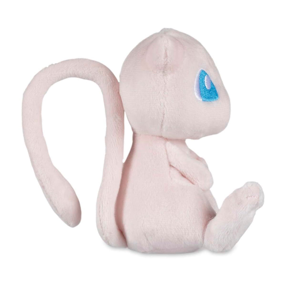 Pokemon Center Mew Sitting Cuties Plush with weighted beads helping it sit upright