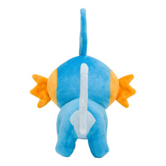Pokemon Center Mudkip plush stitching details, durable seams for long-lasting play.