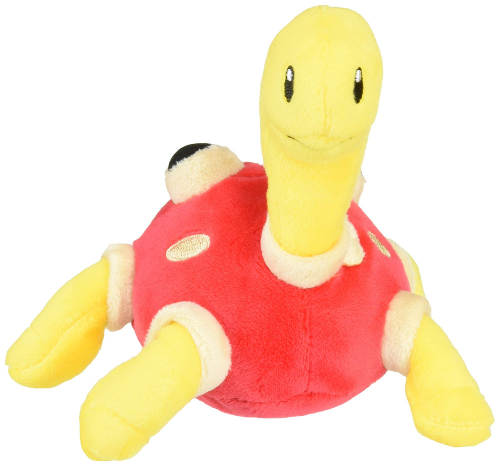 Pokémon Center Plush Fit Shuckle front view, cozy desk buddy for collectors.