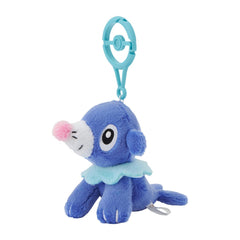 Pokémon Center Popplio plush side view showing soft texture and compact size