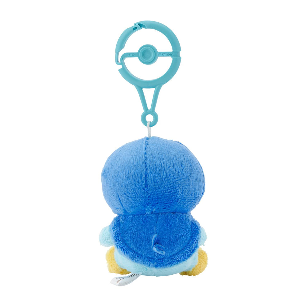 Pokémon Center Piplup plush with carabiner makes a soft display buddy