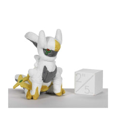 Arceus plush close-up highlighting fabric texture and durable stitching.