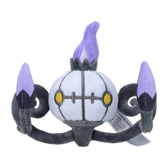 Pokemon Center Chandelure Plush Sitting Cuties on shelf display for collectors