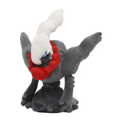 Darkrai plush side view shows compact 6-inch size ideal for shelf or desk.