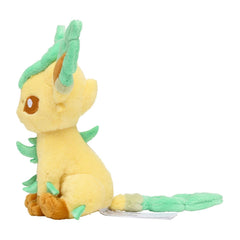 Leafeon Sitting Cuties plush, side view, cozy cuddle buddy for bedtime or display.