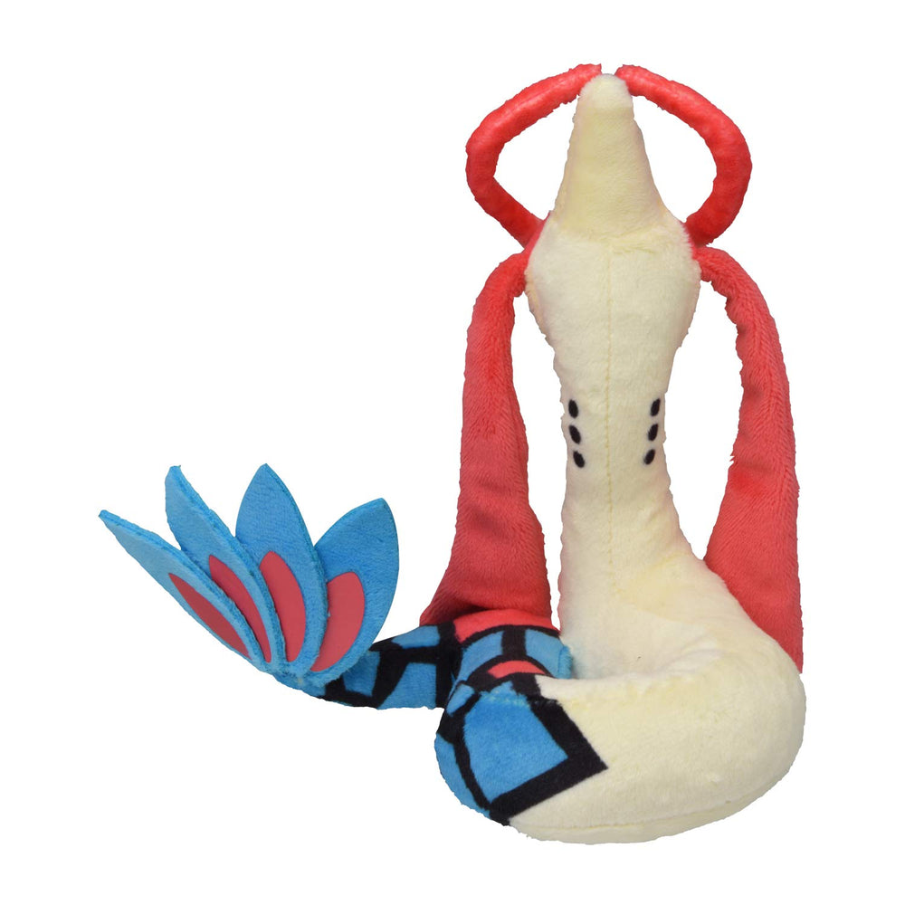 Pokemon Center Milotic plush 350 close-up highlights soft texture and vibrant colors.
