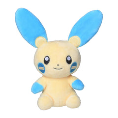 Pokemon Center Minun plush 312 front view for cozy display and cuddles.
