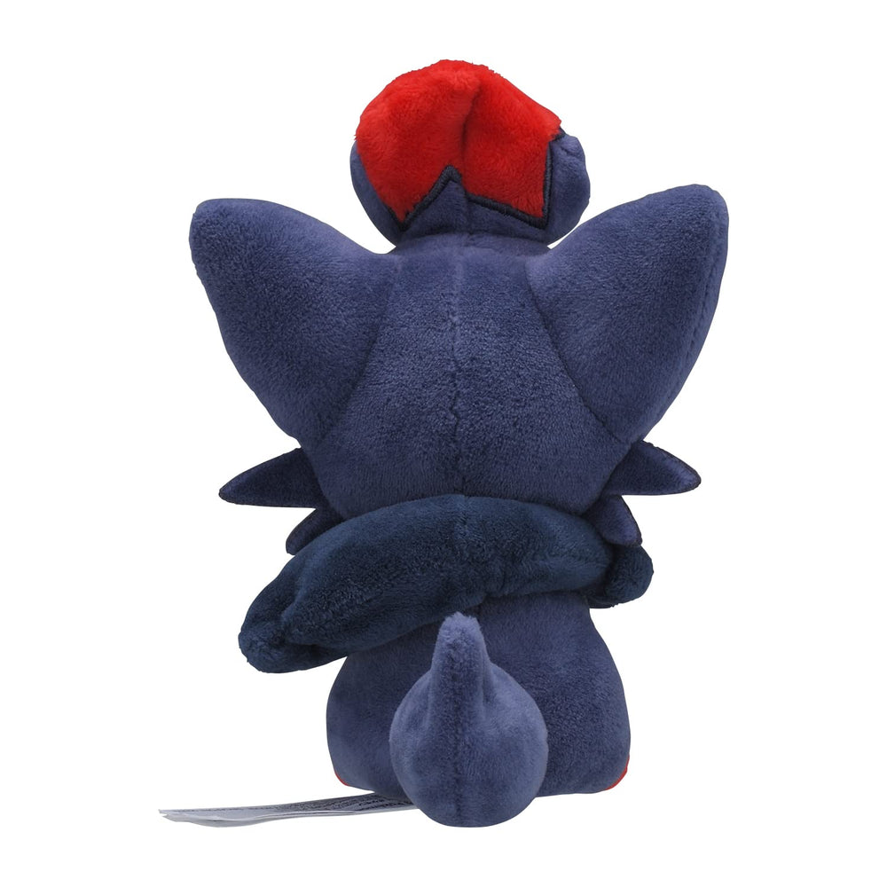 Pokemon Center Zorua plush pose image, inviting cuddle moments and display options.