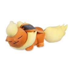 Pokemon Center sleeping Flareon Plush offers soft cuddles and cozy bedtime decor