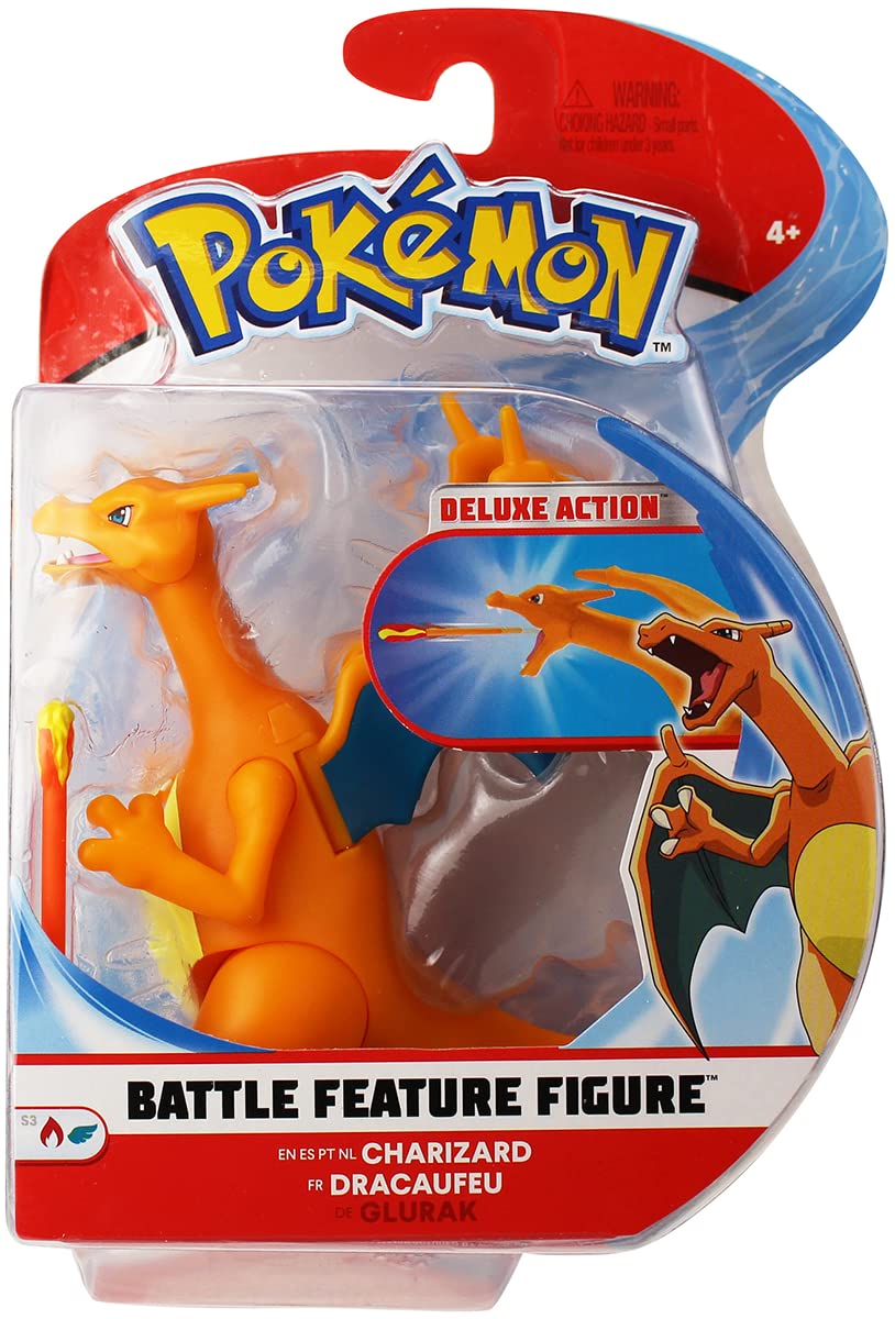 Pokemon Charizard Battle Figure articulation details enable poseable battle-ready display.