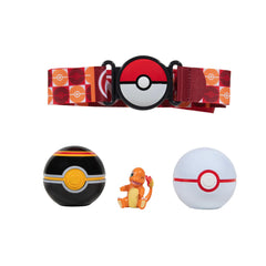 Charmander figure included fits inside each ball for quick training setups.