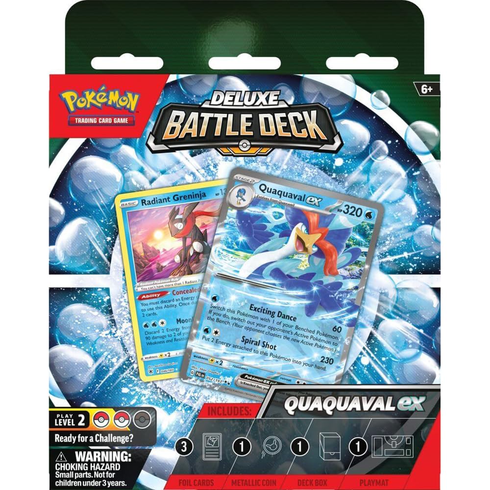 Pokémon Deluxe Battle Deck playmat with counters and coin for quick setup.