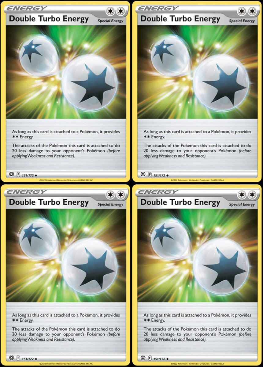 Pokemon Double Turbo Energy 151/172 playset trainer cards for collection and casual battles