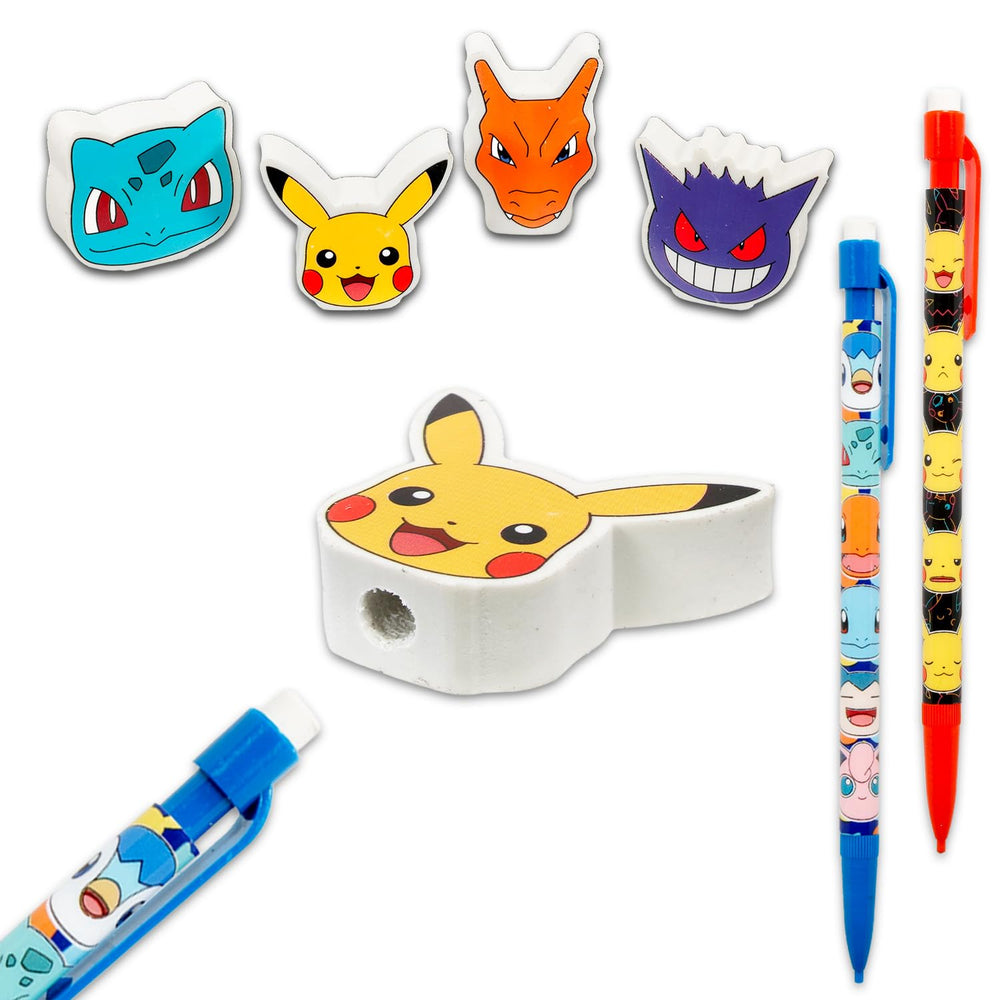 Pokemon erasers multicolor pack featuring characters for party favors