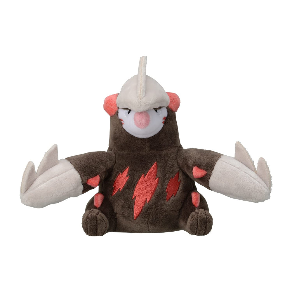 Pokémon Excadrill Sitting Cuties plush side view, ideal for display shelves.