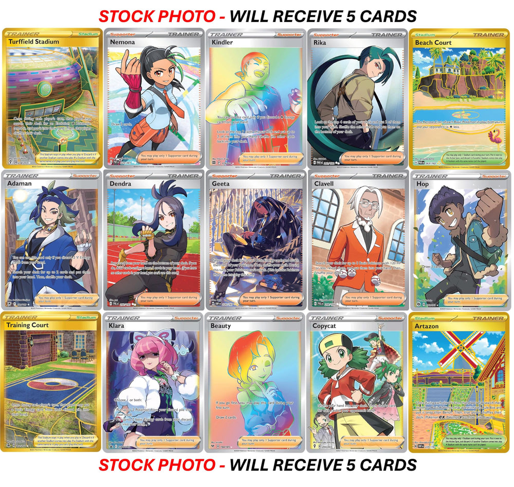 Pokémon full art etched trainer card design 2, polished holographic finish boosts shelf appeal