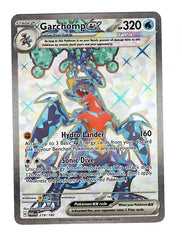 Pokemon Garchomp ex card from Paradox Rift, Tera Full Art, ideal for display and collection
