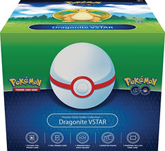 Dragonite V promo foil card with Pokemon GO branding for collection.
