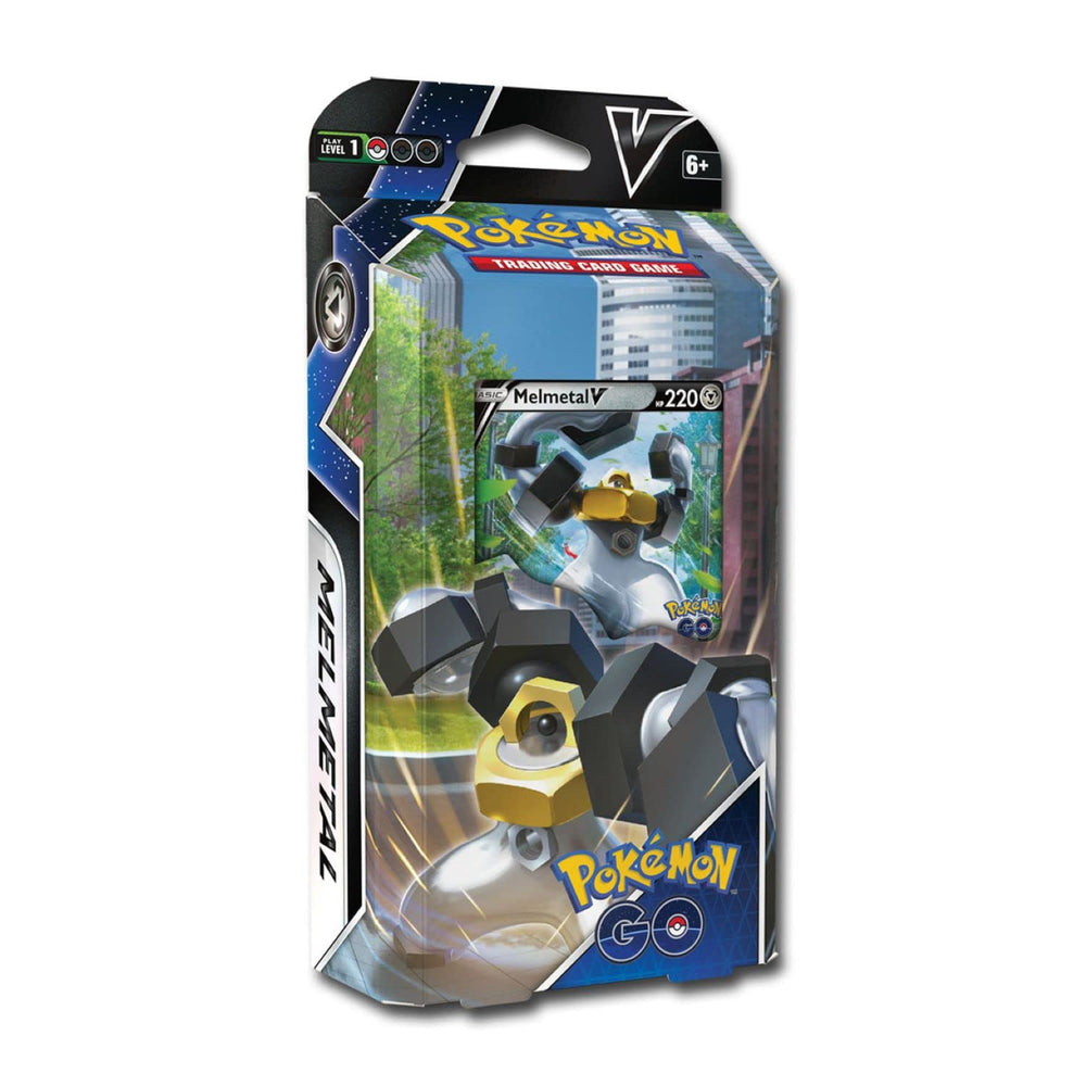 Pokémon GO Melmetal V Battle Deck card art showcases dynamic metal power for tactical play.