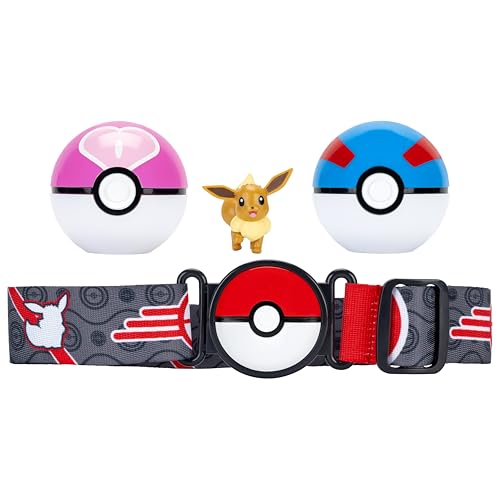 Great Ball clipped to the Eevee belt for quick battles.
