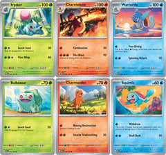 Pokemon Ivysaur Charmander Squirtle Charmeleon card lot for collection and trading.