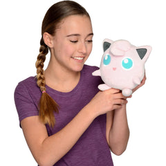 Pokémon Jigglypuff plush 8in packaging card, ideal gift presentation.