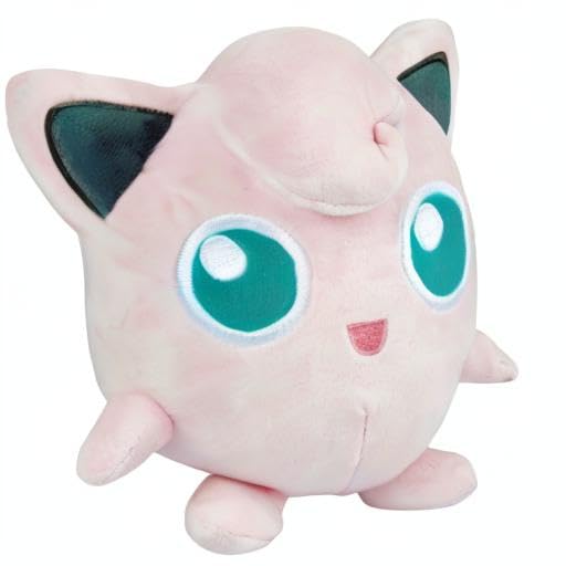 Pokémon Jigglypuff plush 8in play-ready pose for storytelling.