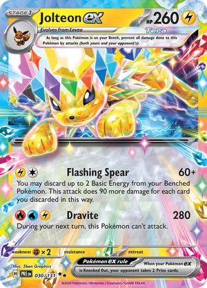 Pokémon Jolteon foil single card ideal for display and collection.