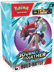 Pokemon Journey Together Build and Battle Box with booster packs for ready-to-play games.
