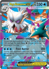 Pokémon Mega Abomasnow EX card with holo foil for display and collection