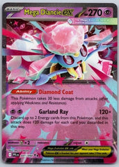 Pokemon Mega Diancie EX card front view, ideal for collection and display