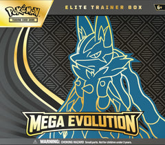 Pokémon Mega Evolution box Lucario artwork enhances deck-building inspiration.
