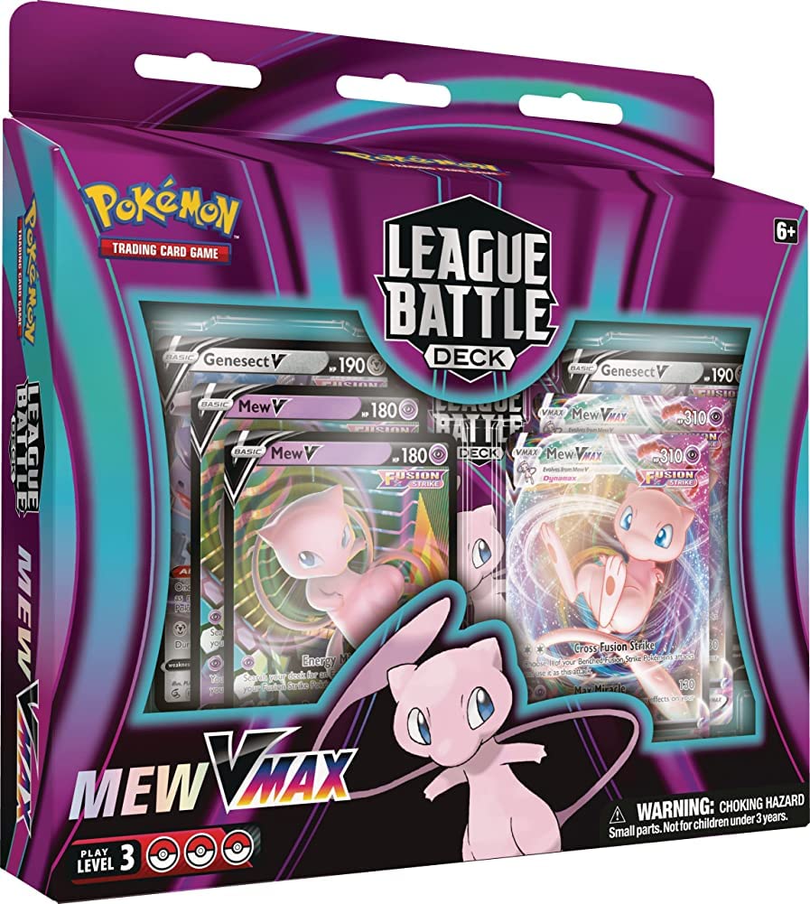 Pokemon Mew VMAX foil card from the League Battle Deck for Fusion Strike battles