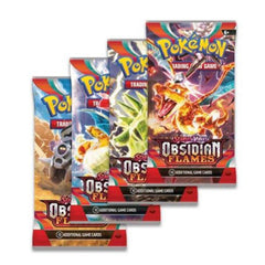Pokemon Obsidian Flames booster pack artwork, ideal for collectors and strategic gameplay